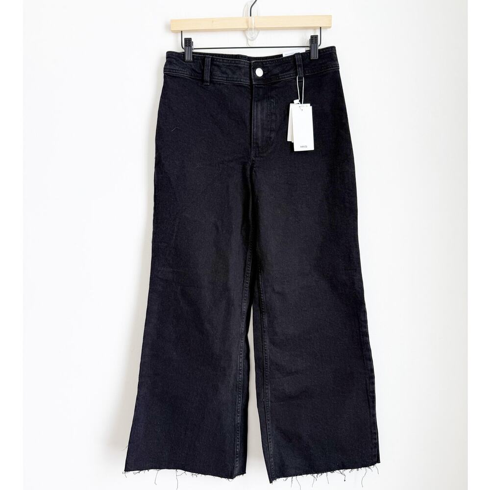 Mango NWT high Rise Black Wash Culotte Jean Catherin US 6 - Picture 2 of 5